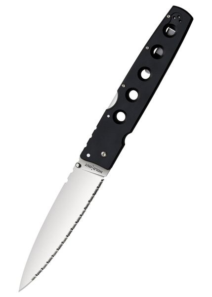 Cold Steel 11G6S Hold Out 6" serrated vreckový nôž 15,2 cm, Satin, čierna, G10