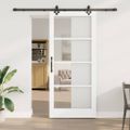 vidaXL Posuvné dvere ORKDAL 93 x 211 cm Biela a čierna