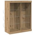 vidaXL LED komoda Dub artisan 81 x 37 x 100 cm Kompozitné drevo