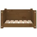 vidaXL Psia posteľ medovo-hnedá 55,5x45,5x28 cm borovicový masív