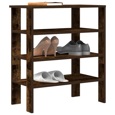 vidaXL Regál na topánky dymový dub 61x32x70 cm kompozitné drevo