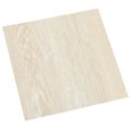 vidaXL Samo-lepiace podlahové dosky Biela a béžová 30,5 x 30,5 cm