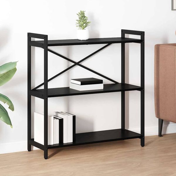 vidaXL Regál na knihy Čierny dub 80 x 30 x 85 cm Kompozitné drevo
