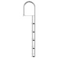 vidaXL 5-stupňový žebřík na docks Strieborná 45 ×11,5 ×190 cm Hliník