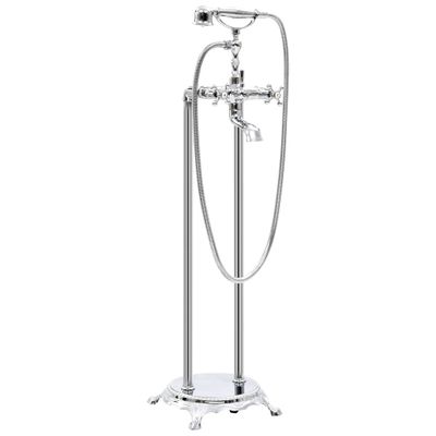 vidaXL Voľne stojaca vaňová batéria strieborná 99,5 cm nehrdzavejúca oceľ
