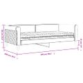 vidaXL Denná posteľ s matracom žltá 90x200 cm zamat