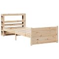 vidaXL Posteľný rám s čelom biely 75x190 cm borovicový masív