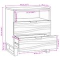 vidaXL Nočný stolík Orech 50 x 33 x 62 cm Kompozitné drevo