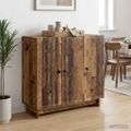 vidaXL Servírovacia skriňa Staré drevo 89 x 34,5 x 80 cm