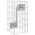 vidaXL Gabiónový faucet 4 ks Strieborná 25 x 25 x 50 cm