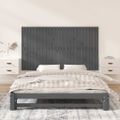 vidaXL Nástenné čelo postele sivé 159,5x3x90 cm masívna borovica