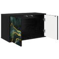 vidaXL Nástenný TV kabinet WIJHE 69 x 33 x 40 cm Čierny dub