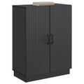 vidaXL Servírovacia skriňa Čierna 66 x 34,5 x 87 cm Kompozitné drevo