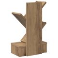 vidaXL Polica na knihy Tree 3-podlažná 30 x 18 x 48 cm Dub artisan