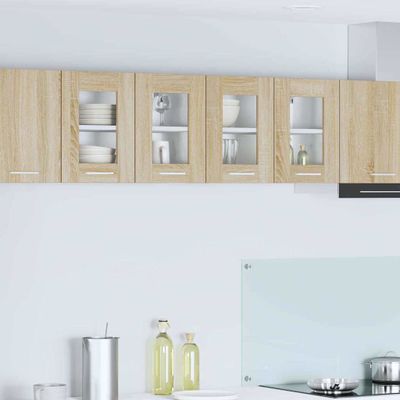 vidaXL Závesná skrinka s úložiskom 2 pcs Sonoma dub 60 x 31 x 40 cm