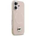 Puzdro Karl Lagerfeld pre iPhone 17 6,1" Choupette Pin MagSafe ružové