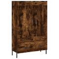 vidaXL Vysoká skrinka dymový dub 69,5x31x115 cm kompozitné drevo