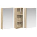 vidaXL Set kabinetov do kúpeľne 3 ks 80 x 10,5 x 50 cm