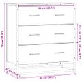 vidaXL Komoda sivá sonoma 68x35x76 cm kompozitné drevo a kov