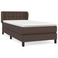 vidaXL Boxspring posteľ s matracom hnedá 90x200 cm umelá koža