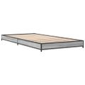 vidaXL Posteľný rám sivý sonoma 90x200 cm kompozitné drevo a kov