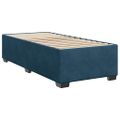 vidaXL Posteľný rám boxsping s matracom tmavomodrý 80x200 cm zamat