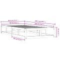 vidaXL Posteľný rám medovo-hnedý 90x200 cm masívne drevo