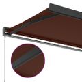 vidaXL Ručne zaťahovacia markíza hnedá 350x250 cm