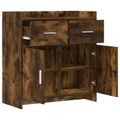 vidaXL Servírovacia skriňa Dymový dub 75 x 36 x 80 cm Kompozitné drevo