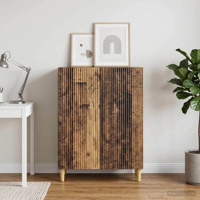vidaXL Servírovacia skriňa Staré drevo 66 x 34,5 x 90 cm