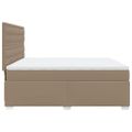 vidaXL Boxspring posteľ s matracom kapučínová 200x200 cm umelá koža