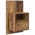 vidaXL Nočný stolík 2 ks Staré drevo 50 x 32.5 x 80cm Kompozitné drevo