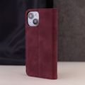 Smart Suede case for iPhone 13 6,1" maroon