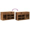 vidaXL Lavica na topánky staré drevo 80x30x45 cm kompozitné drevo