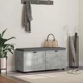 vidaXL Predsieňová lavica s vankúšom Betónovo Sivá 100 x 38 x 46 cm