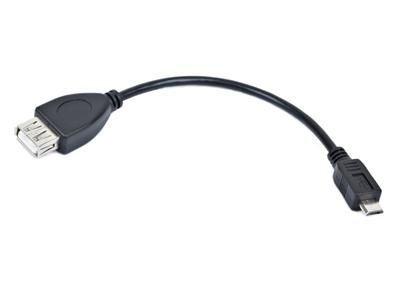 Kábel USB AF/micro BM, OTG, 15cm pre tab. a tel.
