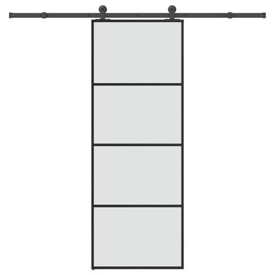 vidaXL Posuvné dvere s kovaním 76x205 cm ESG sklo a hliník