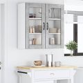 vidaXL Nástenný sklenený kabinet LUCCA Betónovo sivá 80 x 31 x 80 cm