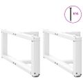 vidaXL Nohy konferenčného stolíka v tvare T, 2 ks, biele, 60x25x(30-31) cm, oceľové