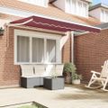 vidaXL Rám markízy Vínovo červená 300 x 200 cm Polyester s PU povrchom