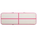 vidaXL Nafukovacia žinenka s pumpou 400x100x20 cm, PVC, ružová