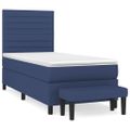 vidaXL Boxspring posteľ s matracom modrá 100x200 cm látka