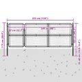 vidaXL Záhradná brána z ocele 350x125 cm antracitová