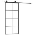 vidaXL Posuvné dvere s kovaním ESG sklo a hliník 90x205 cm