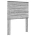 vidaXL Rám postele Sivý Sonoma a striebro 70 x 190 cm Kompozitné drevo