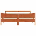 vidaXL Posteľný rám s čelom voskovo hnedý 200x200 cm borovicový masív