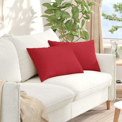 vidaXL Vankúše na pohovku 2 pcs Červená 60 x 40 cm látka