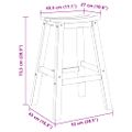 vidaXL Barová stolička 2 ks Čierna 52 x 43 x 73,5 cm HDPE