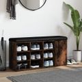 vidaXL Lavička na topánky dymový dub 102x32x50 cm kompozitné drevo