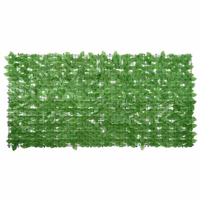 vidaXL Balkónová zástena so zelenými listami 200x100 cm